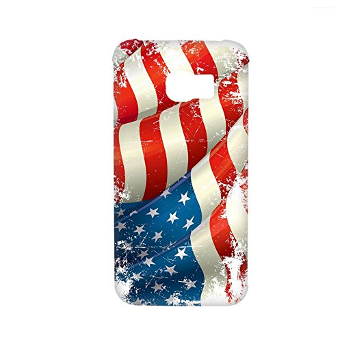6119707894028 - PLASTICS CLEAR SHELL WITH AMERICAN FLAG FOR SAMSUNG S6 EDGE MAN