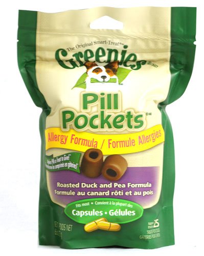0612016018254 - GREENIES CANINE PILL POCKETS FOR CAPSULES ALLERGY FORMULA ROASTED DUCK AND PEA
