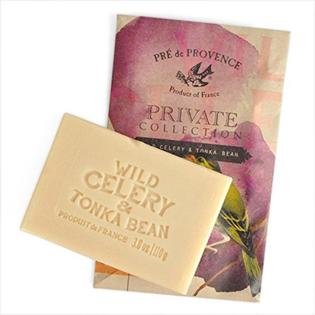 0612082764666 - PRE' DE PROVENCE PRIVATE COLLECTION QUAD MILLED FRENCH SOAP BAR, WILD CELERY AND TONKA BEAN, 110 GRAM