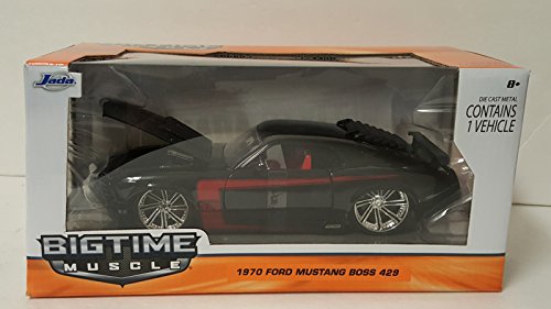 0612085151463 - JADA BIG TIME MUSCLE COLLECTIBLE 1970 FORD MUSTANG BOSS 429 BLACK 1:24 SCALE