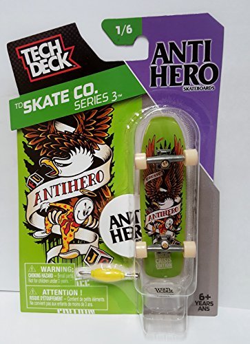 0612085151883 - TECHDECK TD SKATE CO. SERIES 3 ANTI HERO SKATEBOARDS FINGERBOARD WITH STAND & STICKER