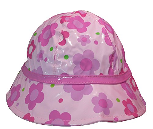0612085713500 - PUDDLE PLAY PINK FLOWER BUCKET RAIN HAT - INFANT GIRLS