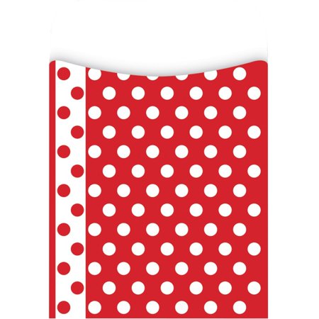 0612086012121 - LL-1212L LIBRARY POCKET RED AND WHITE DOT