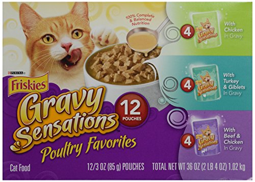 0612103204539 - FRISKIES POULTRY FAVORITES CAT FOOD, VARIETY PACK, 12 POUCHES, 3 OZ EACH