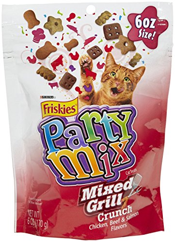 0612103207011 - PURINA FRISKIES PARTY MIX CAT TREATS MIXED GRILL CRUNCH
