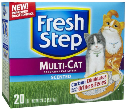0612103208087 - FRESH STEP MULTI-CAT, SCENTED SCOOPABLE, CAT LITTER, 20 POUND CARTON