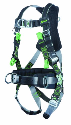 0612230146733 - MILLER RDTFDSL-QC-BDP/UBK REVOLUTION HARNESS WITH DUALTECH WEBBING, FRONT D-RING, SUSPENSION LOOP, REMOVABLE BELT, SIDE D-RINGS AND PAD AND QUICK-CONNECT BUCKLE LEGS, BLACK, UNIVERSAL SIZE (LARGE/XL)