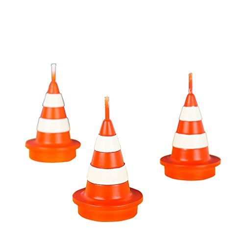 0612409719119 - CHARMING UNDER CONSTRUCTION MOLDED CONE CANDLE SET,2 PER PACKAGE