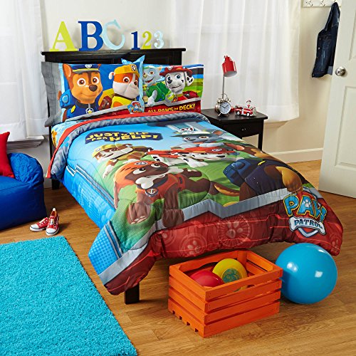 0612520619459 - PAW PATROL KIDS BLUE RUFF RUFF RESCUE 64 X 86 POLYESTER TWIN COMFORTER FOR BOYS
