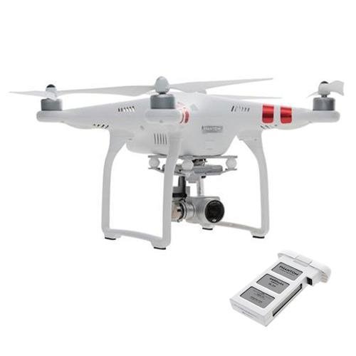 0612524675949 - DJI PHANTOM 3 STANDARD QUADCOPTER AIRCRAFT WITH 3-AXIS GIMBAL AND 2.7K CAMERA, WITH REMOTE CONTROLLER - BUNDLE WITH SPARE BATTERY