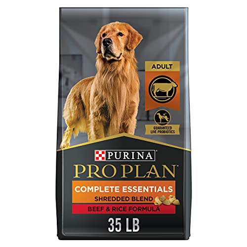0612732866528 - PURINA PRO PLAN HIGH PROTEIN DOG FOOD WITH PROBIOTICS FOR DOGS, SHREDDED BLEND BEEF & RICE FORMULA - 35 LB. BAG