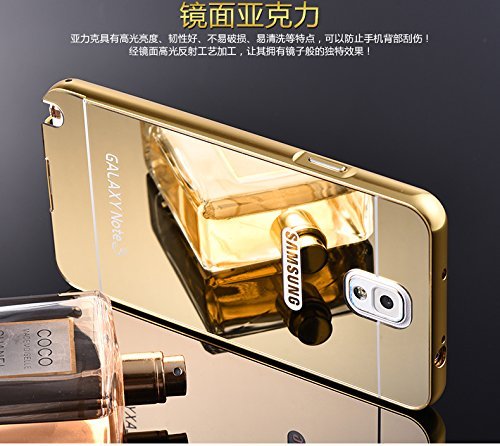 6128959519238 - SAMSUNG NOTE 3 CASE,ULTRA-THIN LUXURY ALUMINUM METAL MIRROR PC BACK CASE COVER FOR SAMSUNG GALAXY NOTE 3 N9000 (GOLD)