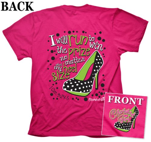 0612978288016 - I WILL RUN TO WIN THE PRIZE NO MATTER MY HEEL SIZE - T-SHIRT (SMALL)
