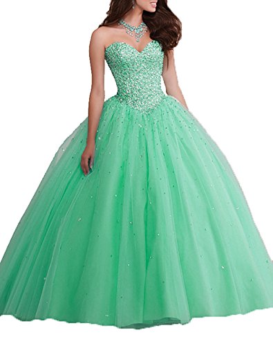 6130807163876 - STARY WOMENS' SWEETHEART CRYSTAL BEADING BALL GOWN VESTIDOS 15 QUINCEANERA DRESSES 4 US MINT