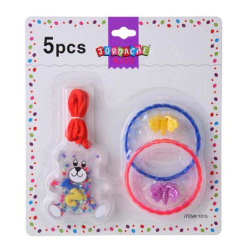 0613153010156 - 5 PIECE GIRLS BANGLE AND ACCESSORY PACK CASE OF 72