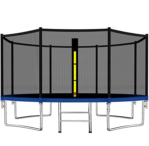 6131555283953 - SPEXLB 12FT HEAVY DUTY TRAMPOLINE ASTM APPROVED WITH SAFETY ENCLOSURE NET FOR ADULTS 7-12 KIDS 500 LBS, BLUE