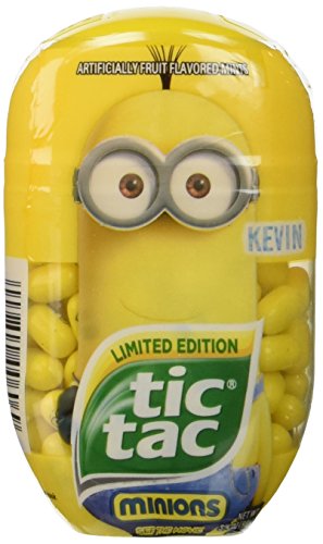 0613165693439 - LIMITED EDITION MINIONS TIC TAC CANDY (3.4 OZ) (KEVIN)