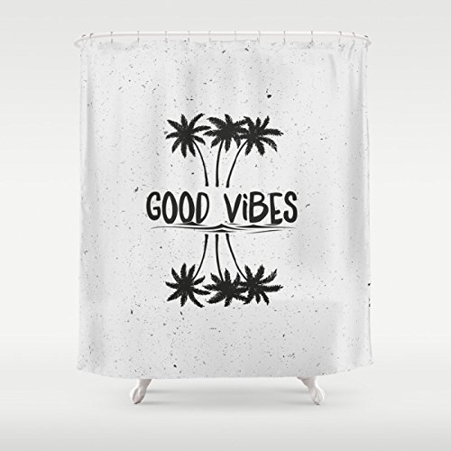 6131945750133 - GERENIC GOOD VIBES SHOWER CURTAIN 66-72INCH