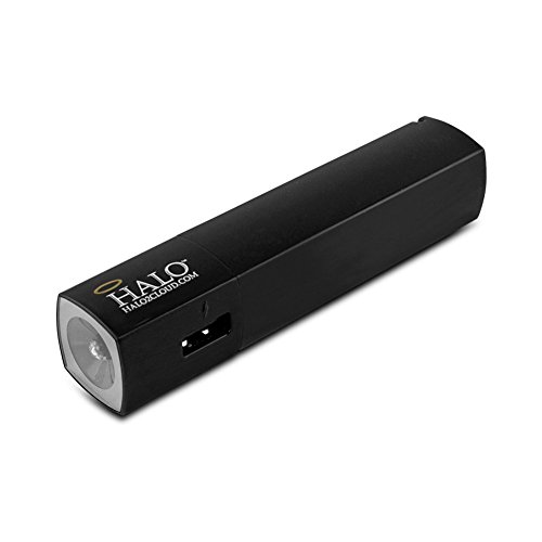 0613221670343 - HALO STARLIGHT 3000 PORTABLE CHARGER AND FLASHLIGHT, IN BLACK
