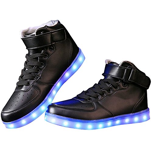 6132560567298 - LOVERY VALLEY LED SHOES PU LEATHER RUBBER SOLE LOVERS SHOES FLASHING SNEAKERS
