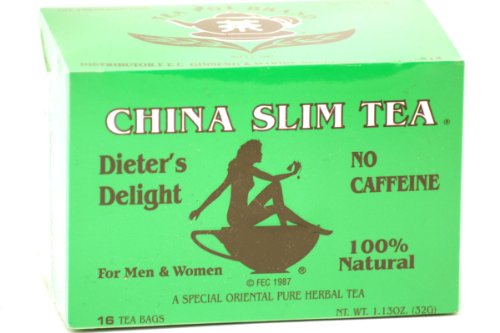 0613302880012 - CHINA SLIM TEA SUPER SLIM DIETER'S DELIGHT ALL NATURAL 16 TEA BAGS 1.13OZ (32G)