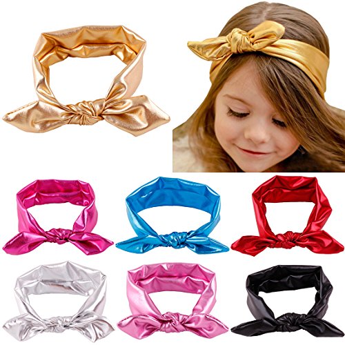 6133762918840 - ZHC BABY GIRL NEWEST ROUND DOT TURBAN HEADBAND HEAD WRAP KNOTTED HAIR BAND (7 PACK)