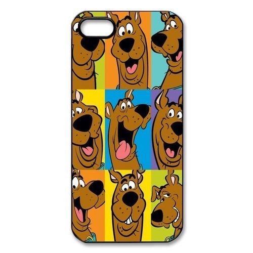 6133818692366 - SCOOBY DOO, RUBBER PHONE COVER CASE FOR IPHONE 4, IPHONE 4S CASES, BLACK / WHITE