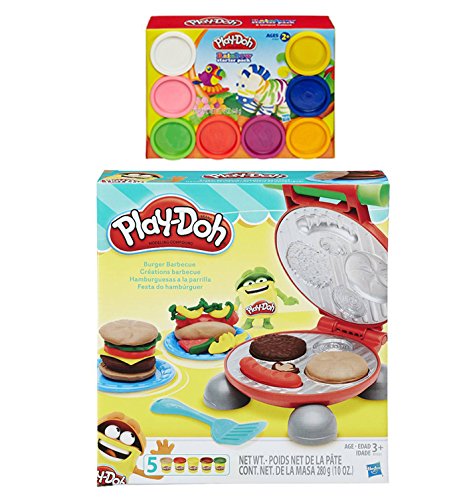 0613449548615 - PLAY-DOH BURGER BARBECUE PLAY SET + PLAY-DOH RAINBOW STARTER PACK BUNDLE