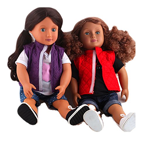 0613635958341 - ZWSISU DOLL CLOTHES SET INCLUDE DOLL T-SHIRT VEST SHORTS FITS 18 INCH AMERICAN GIRL DOLL,OUR GENERATION AND JOURNEY GIRLS DOLLS