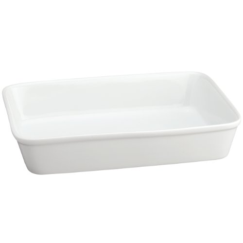 6138413117191 - HIC OBLONG RECTANGULAR BAKING DISH ROASTING LASAGNA PAN, FINE WHITE PORCELAIN, 13-INCHES X 9-INCHES X 2.5-INCHES