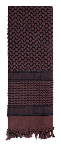 0613902485372 - ROTHCO SHEMAGH TACTICAL DESERT SCARF, CHOCOLATE BROWN/BLACK