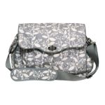 0614002002537 - CADENCE DIAPER BAG GRAY WITH CREAM PATTERN