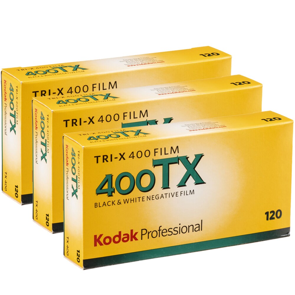 0061419835621 - 3X KODAK PROFESSIONAL TRI-X 400 BLACK & WHITE NEGATIVE 120 ROLL FILM, 5-PACK