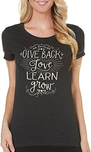 0614390367553 - NATURAL LIFE WOMENS GIVE BACK QUOTE T-SHIRT-SMALL,BLACK