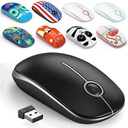 0614823889928 - JELLY COMB 2.4G SLIM WIRELESS MOUSE WITH NANO RECEIVER - BLACK AND SILVER