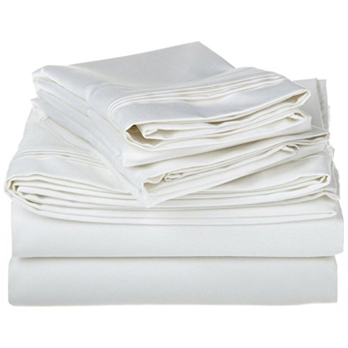 0615031011897 - 1500 THREAD COUNT PREMIUM EGYPTIAN COTTON, SINGLE PLY, QUEEN BED SHEET SET, SOLID, WHITE