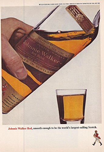 6150756935997 - 1965 VINTAGE ALCOHOL ADVERTISEMENT JOHNNIE WALKER RED LABEL SCOTCH WHISKY