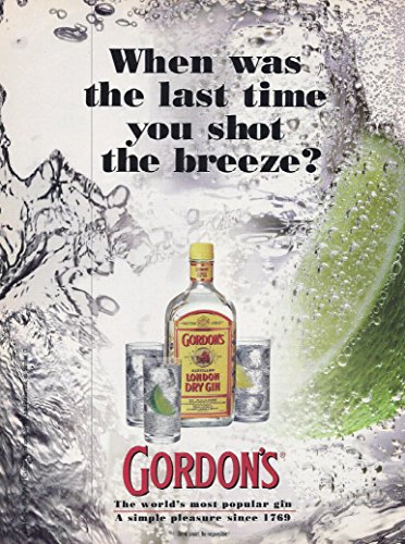 6150756940700 - 1998 VINTAGE MAGAZINE ADVERTISEMENT GORDON'S LONDON DRY GIN