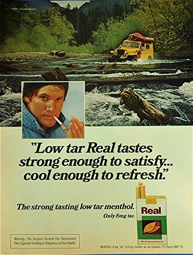 6150756952567 - 1978 VINTAGE MAGAZINE ADVERTISEMENT REAL, LOW TAR REAL TSTES STRONG ENOUGH TO SATISFY... COOL ENOUGH TO REFRESH.