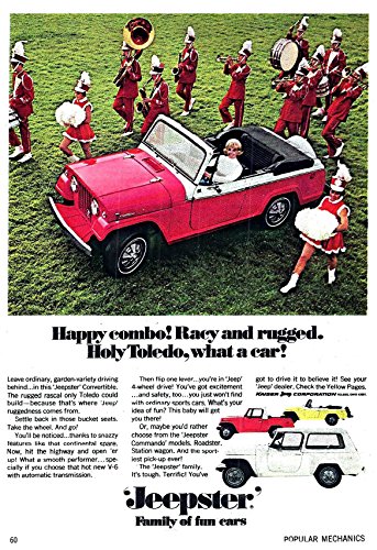6150756956206 - 1967 VINTAGE MAGAZINE ADVERTISEMENT CARS , JEEPSTER, HAPPY COMBO RACY AND RUGGED
