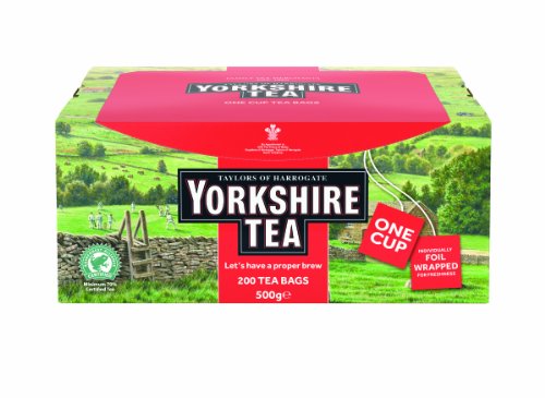 0615357121287 - TAYLORS OF HARROGATE YORKSHIRE RED WRAPPED TEA BAGS, 200 COUNT