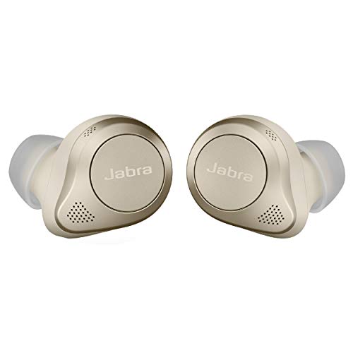 0615822014007 - JABRA ELITE 85T TRUE WIRELESS BLUETOOTH EARBUDS, GOLD BEIGE – ADVANCED NOISE-CANCELLING EARBUDS WITH CHARGING CASE FOR CALLS & MUSIC – WIRELESS EARBUDS WITH SUPERIOR SOUND & PREMIUM COMFORT