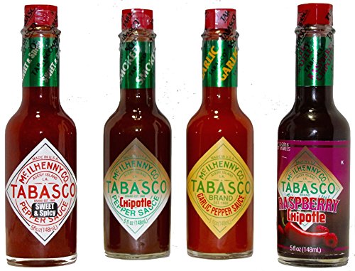 0615867200052 - TABASCO SAUCE PACK: SWEET & SPICY, CHIPOTLE, GARLIC PEPPER, AND RASPBERRY CHIPOTLE