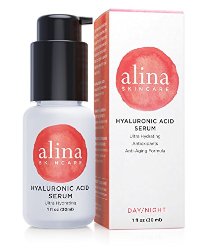 0615867535543 - NEW. FINEST GRADE HYALURONIC ACID. ALINA SKIN CARE HYALURONIC ACID ULTRA MOISTURIZING SERUM WITH MACADAMIA SEED OIL, APPLE EXTRACTS AND LINOLEIC ACID