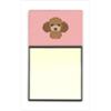 0615872910236 - CAROLINES TREASURES BB1256SN CHECKERBOARD PINK CHOCOLATE BROWN POODLE REFIILLABLE STICKY NOTE HOLDER OR POSTIT NOTE
