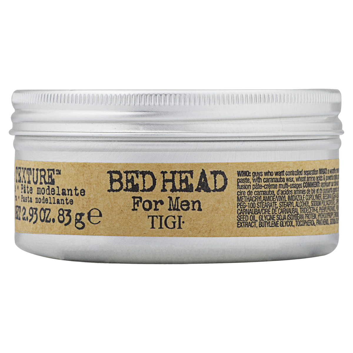 0615908428209 - PASTA MODELADORA BED HEAD TIGI PURE TEXTURE FOR MEN POTE 83G