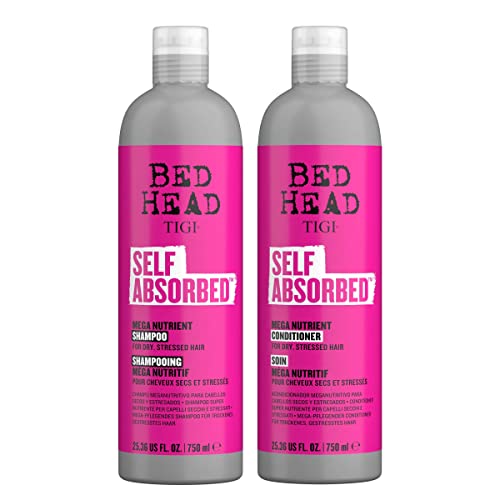 0615908935295 - BED HEAD BY TIGI SHAMPOO AND CONDITIONER FOR DRY HAIR SELF ABSORBED NOURISHING HAIR CARE TO VISIBLY REPAIR HAIR AND STRENGTHEN IT FROM WITHIN 25.36 OZ 2 COUNT