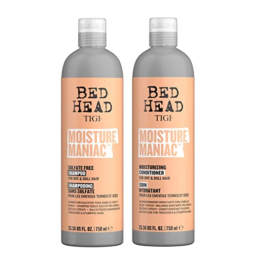 0615908935301 - BED HEAD BY TIGI SHAMPOO AND CONDITIONER FOR DRY HAIR MOISTURE MANIAC SULFATE-FREE SHAMPOO & MOISTURIZING CONDITIONER WITH ARGAN OIL 25.36 FL OZ 2 COUNT