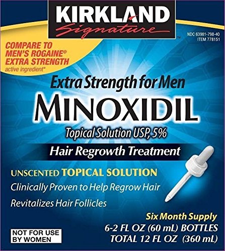 0615953300093 - KIRKLAND MINOXIDIL 5% EXTRA STRENGTH HAIR REGROWTH FOR MEN, 6 MONTH SUPPLY