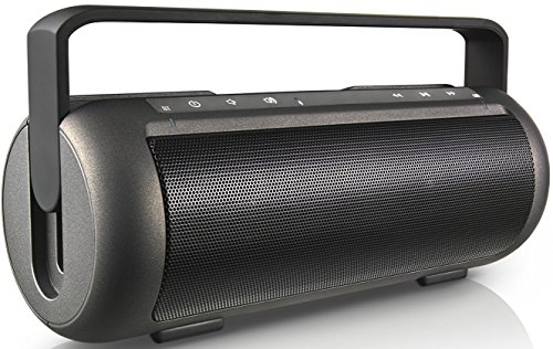 0616043290195 - KOCASO BLUETOOTH 3.0 ULTRA PORTABLE WIRELESS BOOM BOX LIGHTWEIGHT SMALL LOUD SPEAKER WITH CARRYING PULL-UP HANDLE, BUILT-IN SPEAKERPHONE, AUX JACK, SMARTPHONE SUPPORT, SAMSUNG, IPHONE, DROID - BLACK